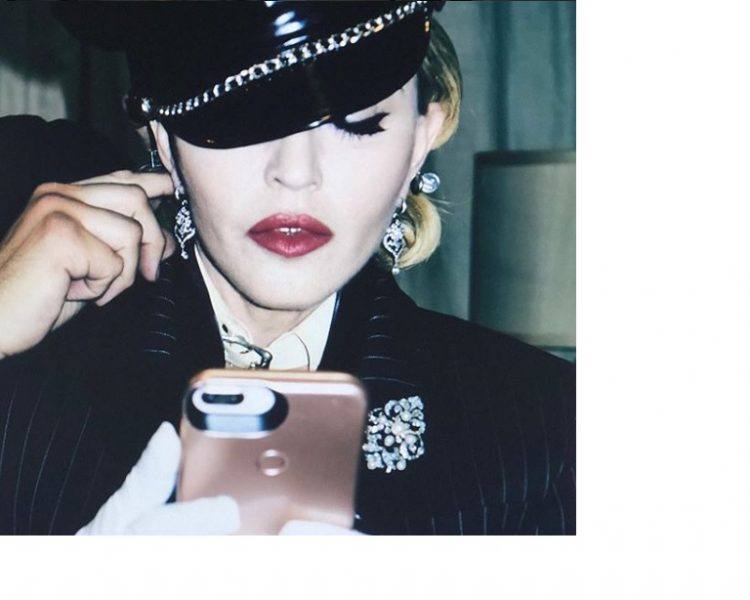 Madonna doing Instagram